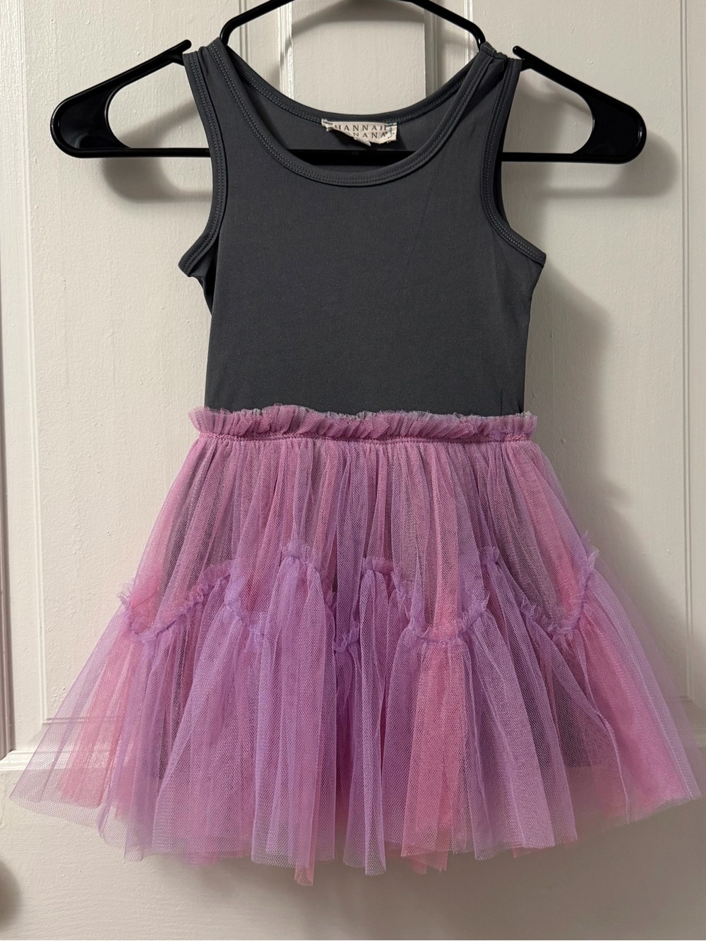 Hanna Banana Toddler Girls’ Gray Pink & Lavender Tank Tutu Dress, 3T